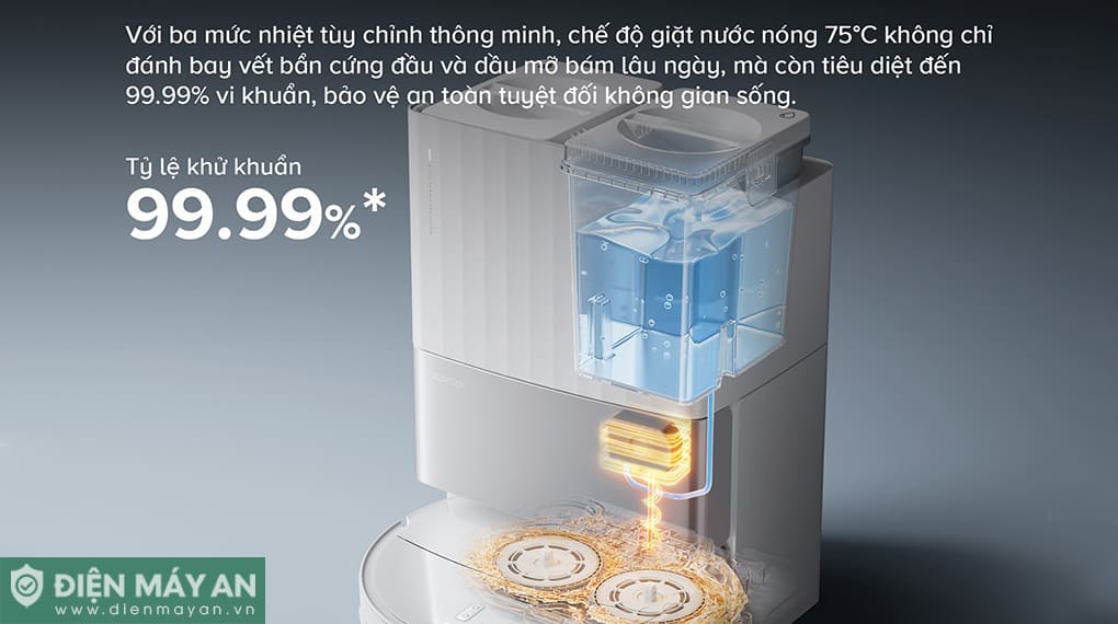 Robot hút bụi lau nhà Roborock Q Revo EdgeT - Trắng